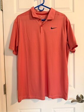 Nike Golf Dri-FIT Men’s Polo Shirt Coral Pink Large Standard Fit